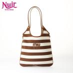 ミュウ ミュウ Miu Miu ショルダーバッグ アイビー ストライプ ブラウン【中古】