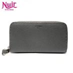 フェンディ FENDI 長財布 セレリア レザー グレー【中古】