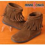 ショッピングMINNETONKA MINNETONKA ミネトンカ フリンジ付 モカシンブーツ 【293】ブラウンスエード 23.0cm