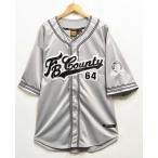  big size FB COUNTY Baseball shirt uniform number ring silver gray men's 2XL corresponding (24250