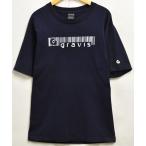 USA製 gravis グラビス 半袖Tシャツ ロゴ バーコード ネイビー メンズM(29625