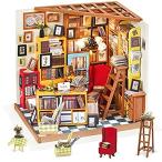 (02 Library) - Rolife DIY Miniature Dollhouse-Woodcraft Construction Kit-Wo