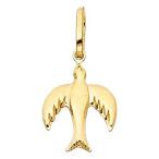 Jewels By Lux 14K Yellow Gold Pigeon Pendant 13mm X 13mm