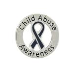 Fundraising For A Cause Child Abuse Awareness - ダークブルーリボンラウンドピン