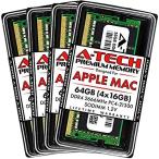 A-Tech 64GB キット (4x16GB) DDR4 2666MHz RAM Apple 2019 &amp; 2020 iMac 27インチ Reti