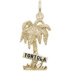 Rembrandt Charms 14K Yellow Gold Tortola Palm W/Sign Charm Pendant