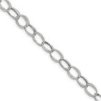 Solid 925 Sterling Silver Unique Link Anklet - with Secure Lobster Lock Cla