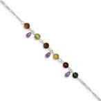 Solid 925 Sterling Silver Unique Jasper Anklet Bracelet 9"