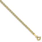14k Yellow Gold 2.40mm Anchor Mariner Foot Chain Ankle Bracelet Anklet 10"