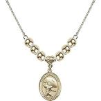 Bonyak Jewelry 18 Inch Hamilton Gold Plated Necklace w/ 6mm Gold Filled Bea