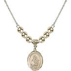 Bonyak Jewelry 18 Inch Hamilton Gold Plated Necklace w/ 6mm Gold Filled Bea