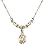 Bonyak Jewelry 18 Inch Hamilton Gold Plated Necklace w/ 4mm Gold Filled Bea
