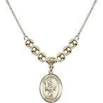 Bonyak Jewelry 18 Inch Hamilton Gold Plated Necklace w/ 6mm Gold Filled Bea