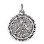 Ryan Jonathan Fine Jewelry Sterling Silver Antiqued Sacred Heart of Jesus M