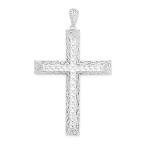 Ryan Jonathan Fine Jewelry Sterling Silver Diamond-Cut Cross Pendant