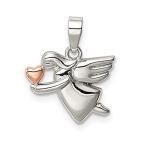 Ryan Jonathan Fine Jewelry Sterling Silver Rose-Tone Angel Pendant