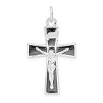 Ryan Jonathan Fine Jewelry Sterling Silver Enamel Crucifix Pendant