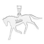 Ryan Jonathan Fine Jewelry Sterling Silver Horse Name Pendant