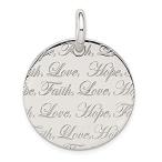 Ryan Jonathan Fine Jewelry Sterling Silver 'Love, Hope, Faith' Engraved Pen