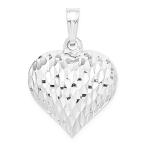 Ryan Jonathan Fine Jewelry Sterling Silver and Diamond-Cut Heart Pendant