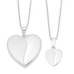 Ryan Jonathan Fine Jewelry Sterling Silver and Satin Heart Locket and Penda