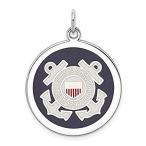 Ryan Jonathan Fine Jewelry Sterling Silver US Coast Guard Disc Pendant