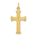 Ryan Jonathan Fine Jewelry Sterling Silver Gold Tone Diamond-Cut Cross Pend