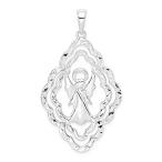 Ryan Jonathan Fine Jewelry Sterling Silver Diamond-Cut Angel Pendant