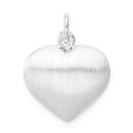Ryan Jonathan Fine Jewelry Sterling Silver Brushed/Reversible Puffed Heart