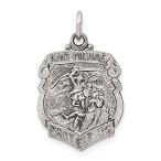 Ryan Jonathan Fine Jewelry Sterling Silver St. Michael Badge Medal Pendant