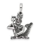 Ryan Jonathan Fine Jewelry Sterling Silver Antiqued Aquarius Pendant