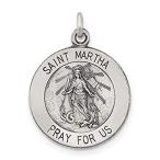 Ryan Jonathan Fine Jewelry Sterling Silver Antiqued Saint Martha Medal Pend