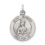 Ryan Jonathan Fine Jewelry Sterling Silver Antiqued Saint Barbara Medal Pen