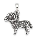 Ryan Jonathan Fine Jewelry Sterling Silver Antiqued Aries Pendant