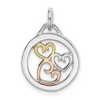 Ryan Jonathan Fine Jewelry Sterling Silver Rhodium Plated, Rose and Gold To