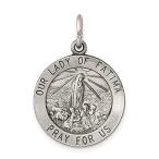 Ryan Jonathan Fine Jewelry Sterling Silver Antiqued Our Lady of Fatima Meda