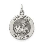 Ryan Jonathan Fine Jewelry Sterling Silver Antiqued Saint Andrew Medal Pend