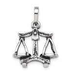 Ryan Jonathan Fine Jewelry Sterling Silver Antiqued Libra Pendant