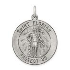Ryan Jonathan Fine Jewelry Sterling Silver Antiqued Saint Florian Medal Pen