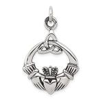Ryan Jonathan Fine Jewelry Sterling Silver Antiqued Claddagh Pendant