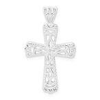 Ryan Jonathan Fine Jewelry Sterling Silver Filigree Textured Cross Pendant