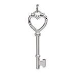 Ryan Jonathan Fine Jewelry Sterling Silver Open Heart Top Large Key Pendant