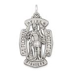 Ryan Jonathan Fine Jewelry Sterling Silver Antiqued Saint Florian Medal Pen