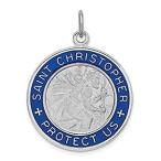 Ryan Jonathan Fine Jewelry Sterling Silver Enamel St. Christopher Medal Pen