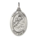 Ryan Jonathan Fine Jewelry Sterling Silver Antiqued Saint Anthony Medal Pen