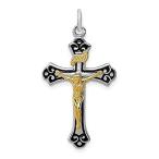 Ryan Jonathan Fine Jewelry Sterling Silver and Vermeil Crucifix Pendant