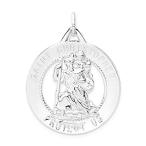 Ryan Jonathan Fine Jewelry Sterling Silver St. Christopher Medal Pendant