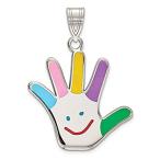 Ryan Jonathan Fine Jewelry Sterling Silver Enamel Autism with Happy Face Ha