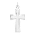 Ryan Jonathan Fine Jewelry Sterling Silver and Satin Cross Pendant