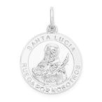 Ryan Jonathan Fine Jewelry Sterling Silver Spanish St. Lucy Medal Pendant